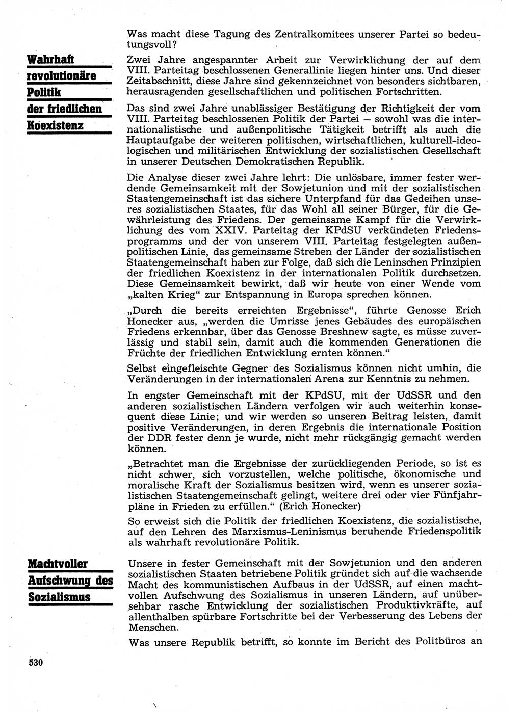 Neuer Weg (NW), Organ des Zentralkomitees (ZK) der SED (Sozialistische Einheitspartei Deutschlands) für Fragen des Parteilebens, 28. Jahrgang [Deutsche Demokratische Republik (DDR)] 1973, Seite 530 (NW ZK SED DDR 1973, S. 530)