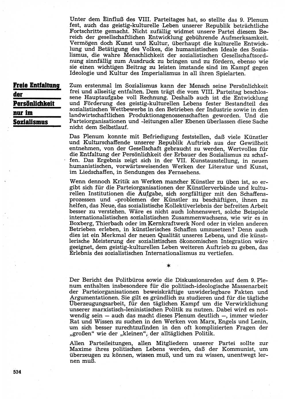 Neuer Weg (NW), Organ des Zentralkomitees (ZK) der SED (Sozialistische Einheitspartei Deutschlands) für Fragen des Parteilebens, 28. Jahrgang [Deutsche Demokratische Republik (DDR)] 1973, Seite 534 (NW ZK SED DDR 1973, S. 534)