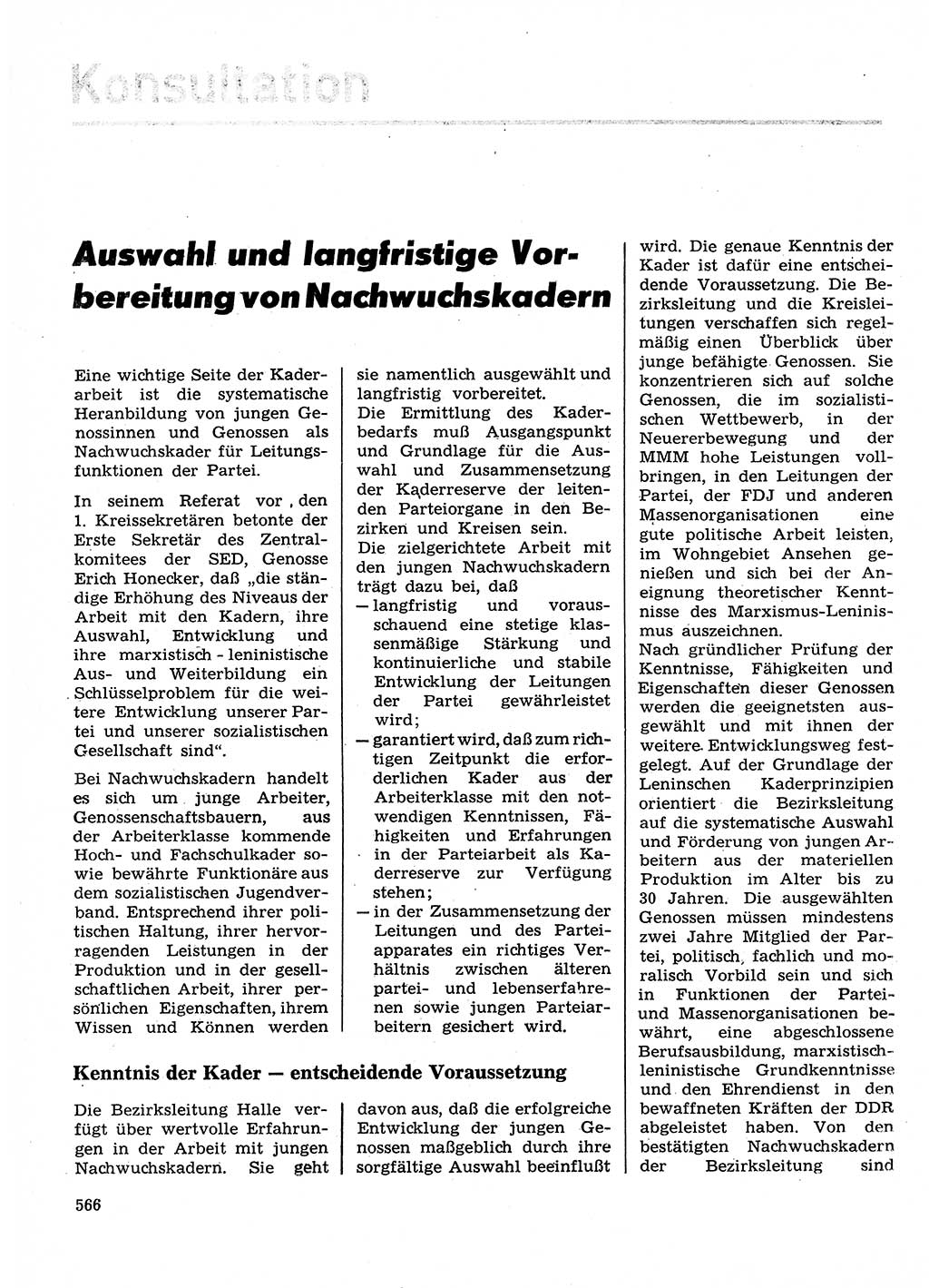 Neuer Weg (NW), Organ des Zentralkomitees (ZK) der SED (Sozialistische Einheitspartei Deutschlands) für Fragen des Parteilebens, 28. Jahrgang [Deutsche Demokratische Republik (DDR)] 1973, Seite 566 (NW ZK SED DDR 1973, S. 566)