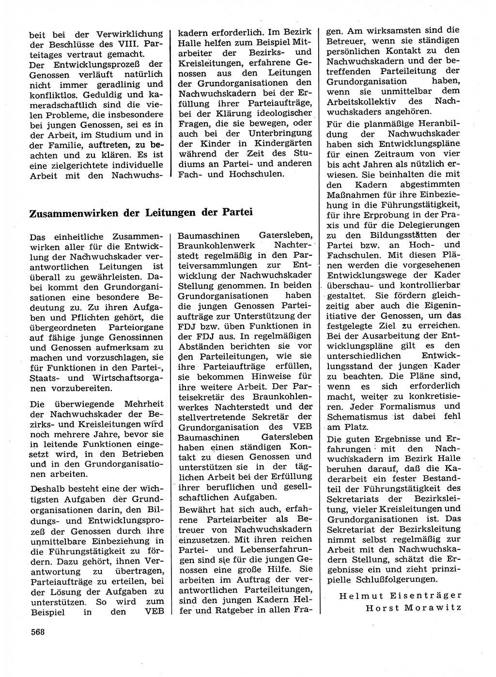 Neuer Weg (NW), Organ des Zentralkomitees (ZK) der SED (Sozialistische Einheitspartei Deutschlands) für Fragen des Parteilebens, 28. Jahrgang [Deutsche Demokratische Republik (DDR)] 1973, Seite 568 (NW ZK SED DDR 1973, S. 568)
