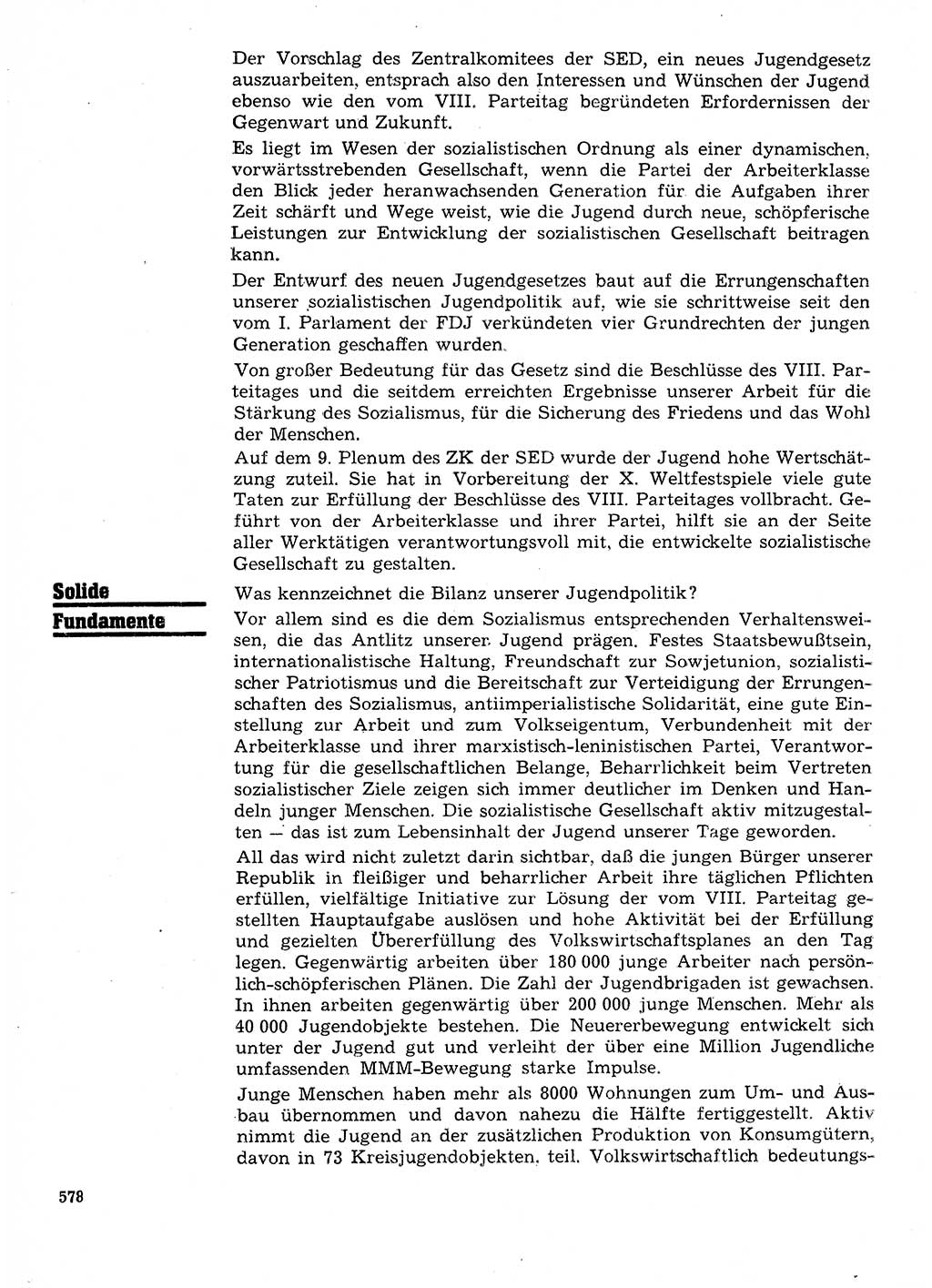 Neuer Weg (NW), Organ des Zentralkomitees (ZK) der SED (Sozialistische Einheitspartei Deutschlands) für Fragen des Parteilebens, 28. Jahrgang [Deutsche Demokratische Republik (DDR)] 1973, Seite 578 (NW ZK SED DDR 1973, S. 578)