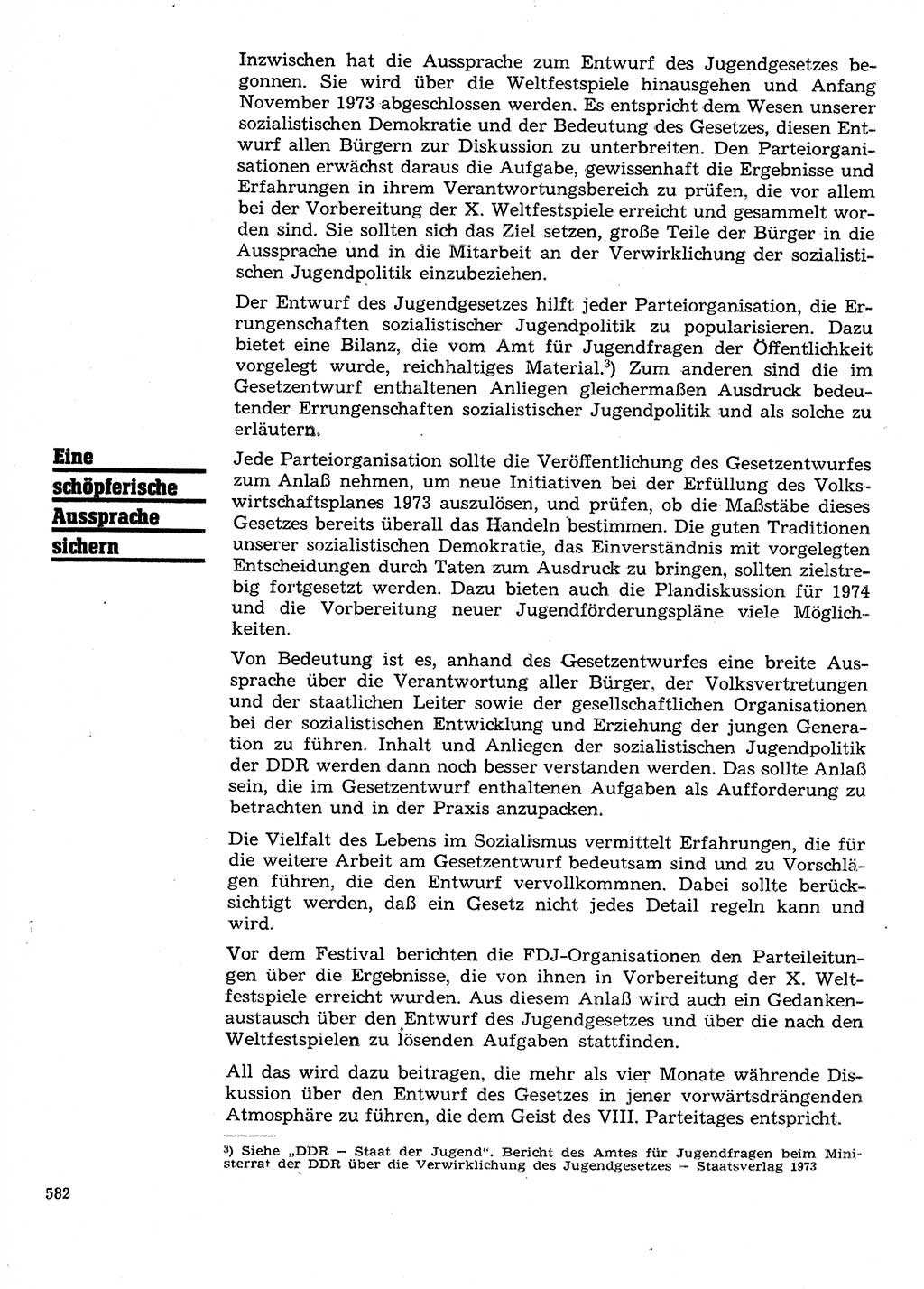 Neuer Weg (NW), Organ des Zentralkomitees (ZK) der SED (Sozialistische Einheitspartei Deutschlands) für Fragen des Parteilebens, 28. Jahrgang [Deutsche Demokratische Republik (DDR)] 1973, Seite 582 (NW ZK SED DDR 1973, S. 582)