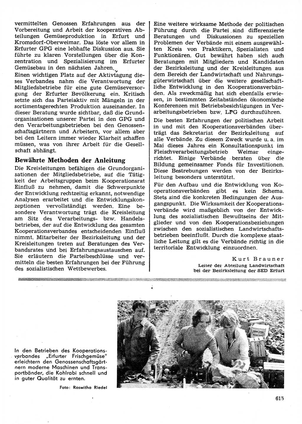 Neuer Weg (NW), Organ des Zentralkomitees (ZK) der SED (Sozialistische Einheitspartei Deutschlands) für Fragen des Parteilebens, 28. Jahrgang [Deutsche Demokratische Republik (DDR)] 1973, Seite 615 (NW ZK SED DDR 1973, S. 615)