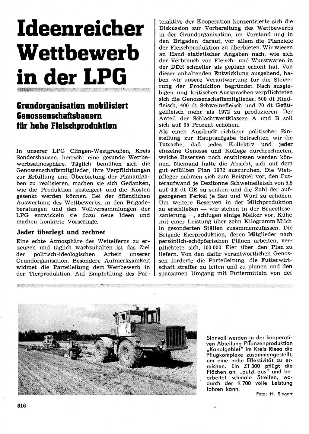 Neuer Weg (NW), Organ des Zentralkomitees (ZK) der SED (Sozialistische Einheitspartei Deutschlands) für Fragen des Parteilebens, 28. Jahrgang [Deutsche Demokratische Republik (DDR)] 1973, Seite 616 (NW ZK SED DDR 1973, S. 616)