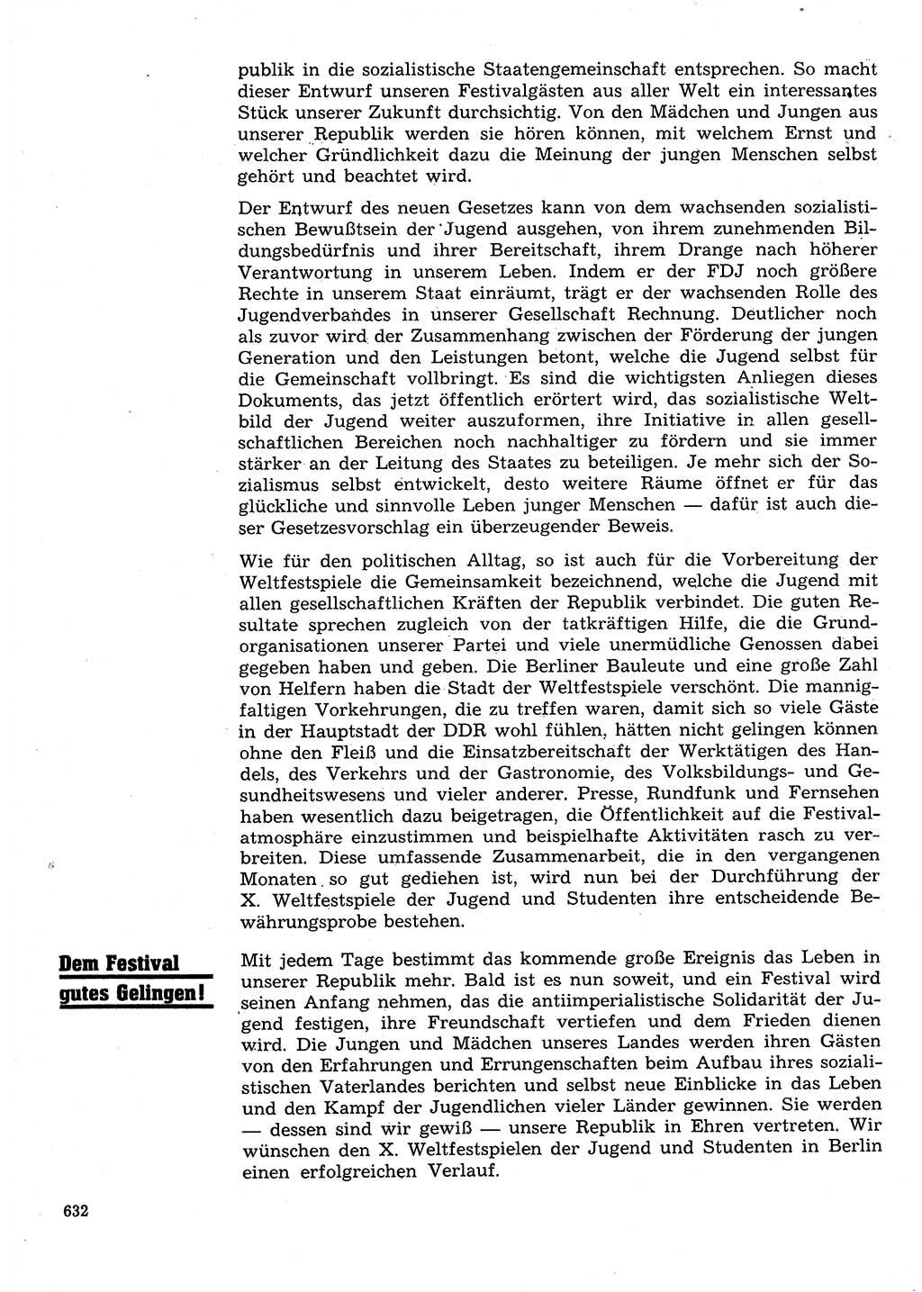 Neuer Weg (NW), Organ des Zentralkomitees (ZK) der SED (Sozialistische Einheitspartei Deutschlands) für Fragen des Parteilebens, 28. Jahrgang [Deutsche Demokratische Republik (DDR)] 1973, Seite 632 (NW ZK SED DDR 1973, S. 632)
