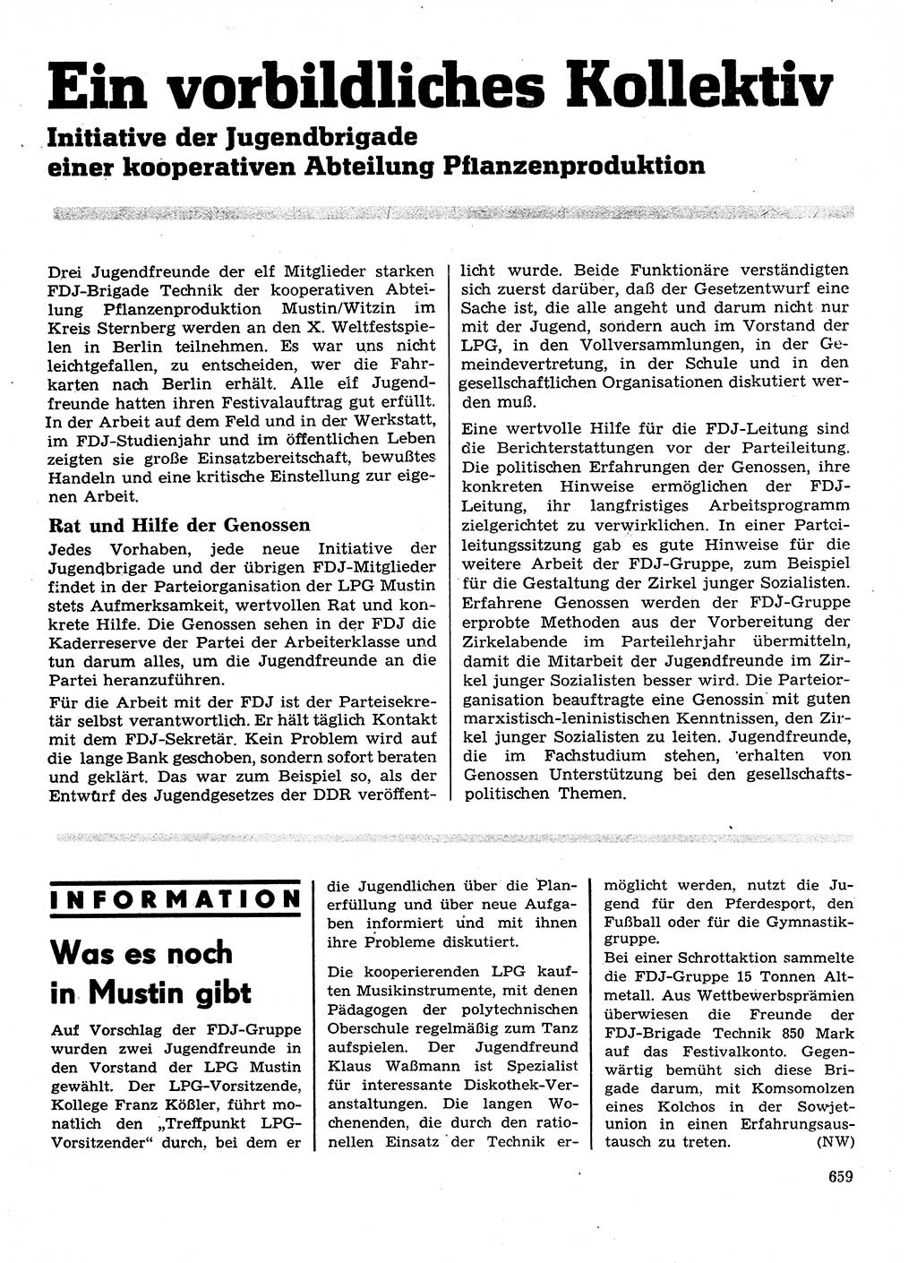 Neuer Weg (NW), Organ des Zentralkomitees (ZK) der SED (Sozialistische Einheitspartei Deutschlands) für Fragen des Parteilebens, 28. Jahrgang [Deutsche Demokratische Republik (DDR)] 1973, Seite 659 (NW ZK SED DDR 1973, S. 659)