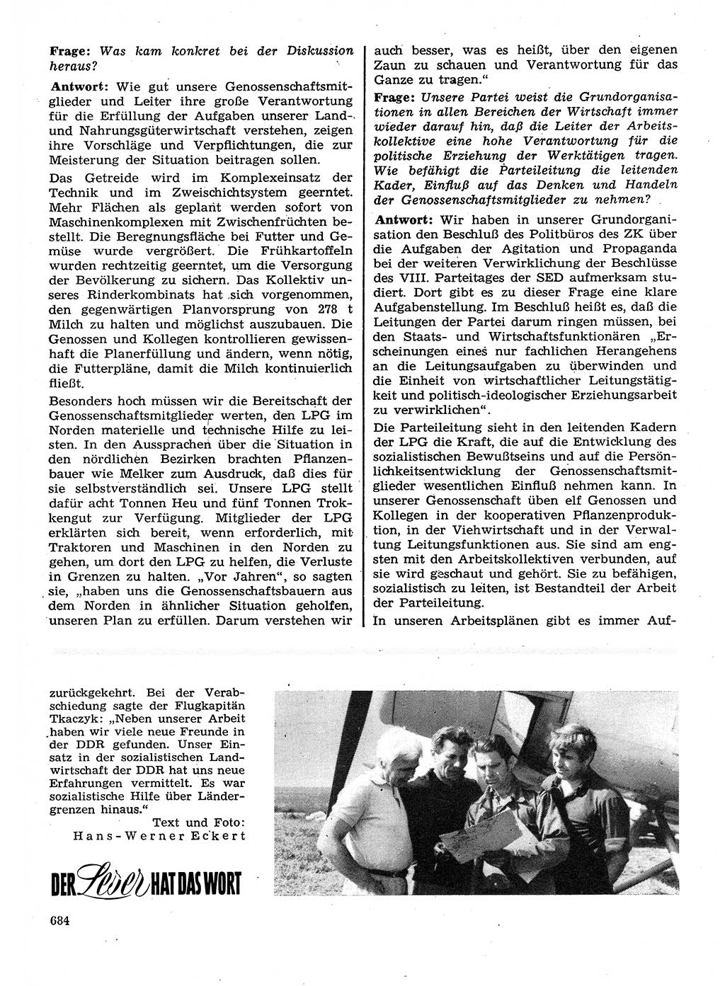 Neuer Weg (NW), Organ des Zentralkomitees (ZK) der SED (Sozialistische Einheitspartei Deutschlands) für Fragen des Parteilebens, 28. Jahrgang [Deutsche Demokratische Republik (DDR)] 1973, Seite 684 (NW ZK SED DDR 1973, S. 684)