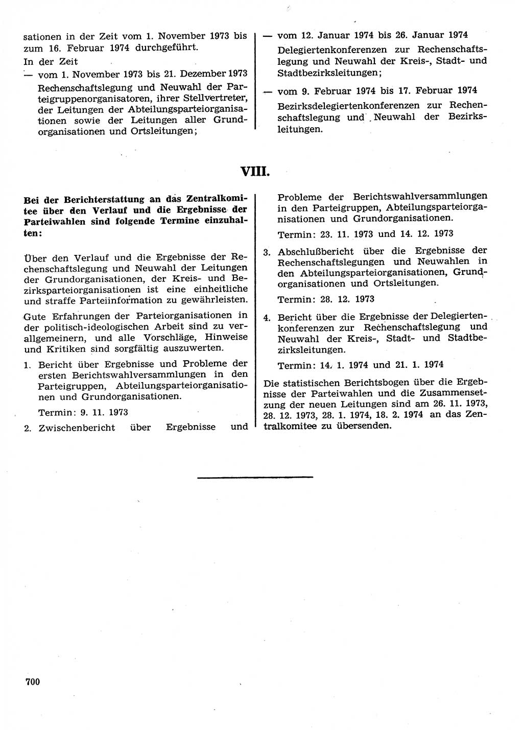 Neuer Weg (NW), Organ des Zentralkomitees (ZK) der SED (Sozialistische Einheitspartei Deutschlands) für Fragen des Parteilebens, 28. Jahrgang [Deutsche Demokratische Republik (DDR)] 1973, Seite 700 (NW ZK SED DDR 1973, S. 700)