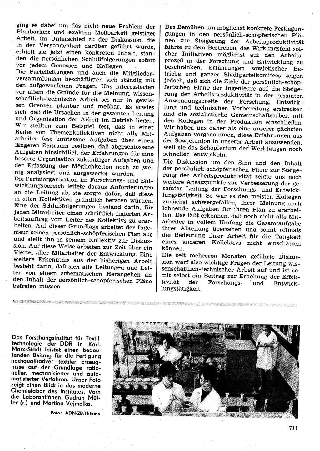 Neuer Weg (NW), Organ des Zentralkomitees (ZK) der SED (Sozialistische Einheitspartei Deutschlands) für Fragen des Parteilebens, 28. Jahrgang [Deutsche Demokratische Republik (DDR)] 1973, Seite 711 (NW ZK SED DDR 1973, S. 711)