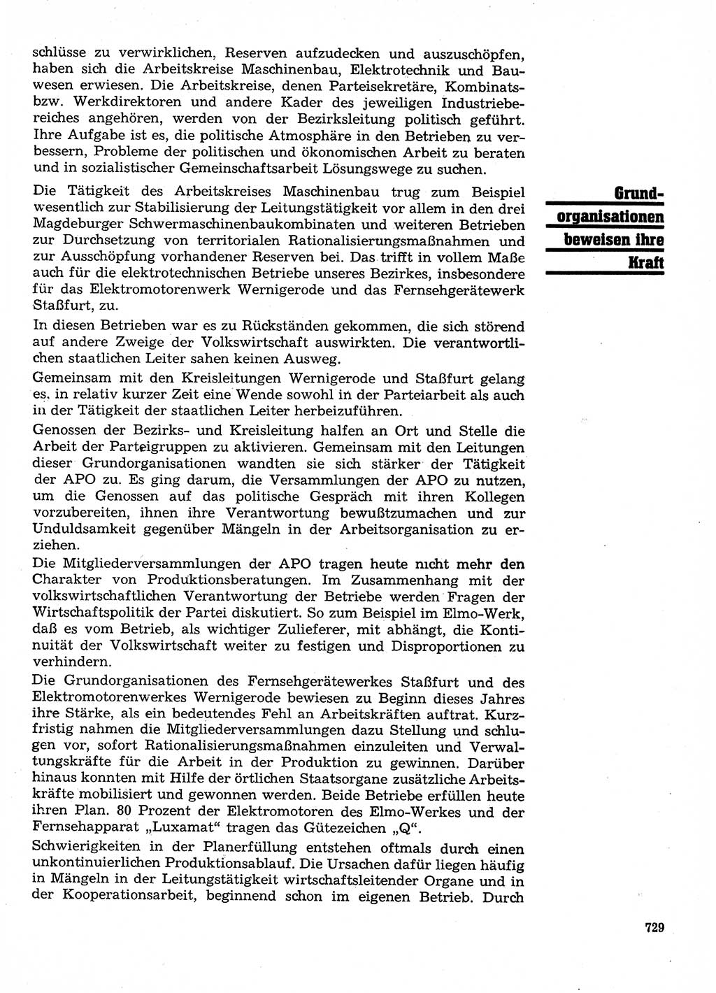 Neuer Weg (NW), Organ des Zentralkomitees (ZK) der SED (Sozialistische Einheitspartei Deutschlands) für Fragen des Parteilebens, 28. Jahrgang [Deutsche Demokratische Republik (DDR)] 1973, Seite 729 (NW ZK SED DDR 1973, S. 729)