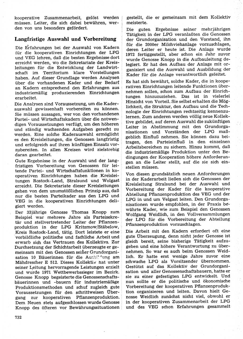 Neuer Weg (NW), Organ des Zentralkomitees (ZK) der SED (Sozialistische Einheitspartei Deutschlands) fÃ¼r Fragen des Parteilebens, 28. Jahrgang [Deutsche Demokratische Republik (DDR)] 1973, Seite 732 (NW ZK SED DDR 1973, S. 732)
