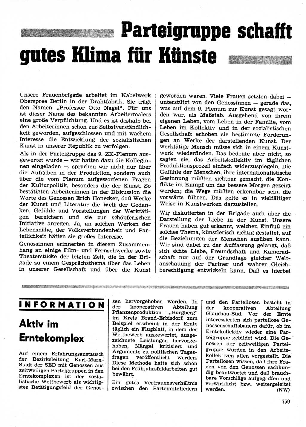 Neuer Weg (NW), Organ des Zentralkomitees (ZK) der SED (Sozialistische Einheitspartei Deutschlands) für Fragen des Parteilebens, 28. Jahrgang [Deutsche Demokratische Republik (DDR)] 1973, Seite 759 (NW ZK SED DDR 1973, S. 759)