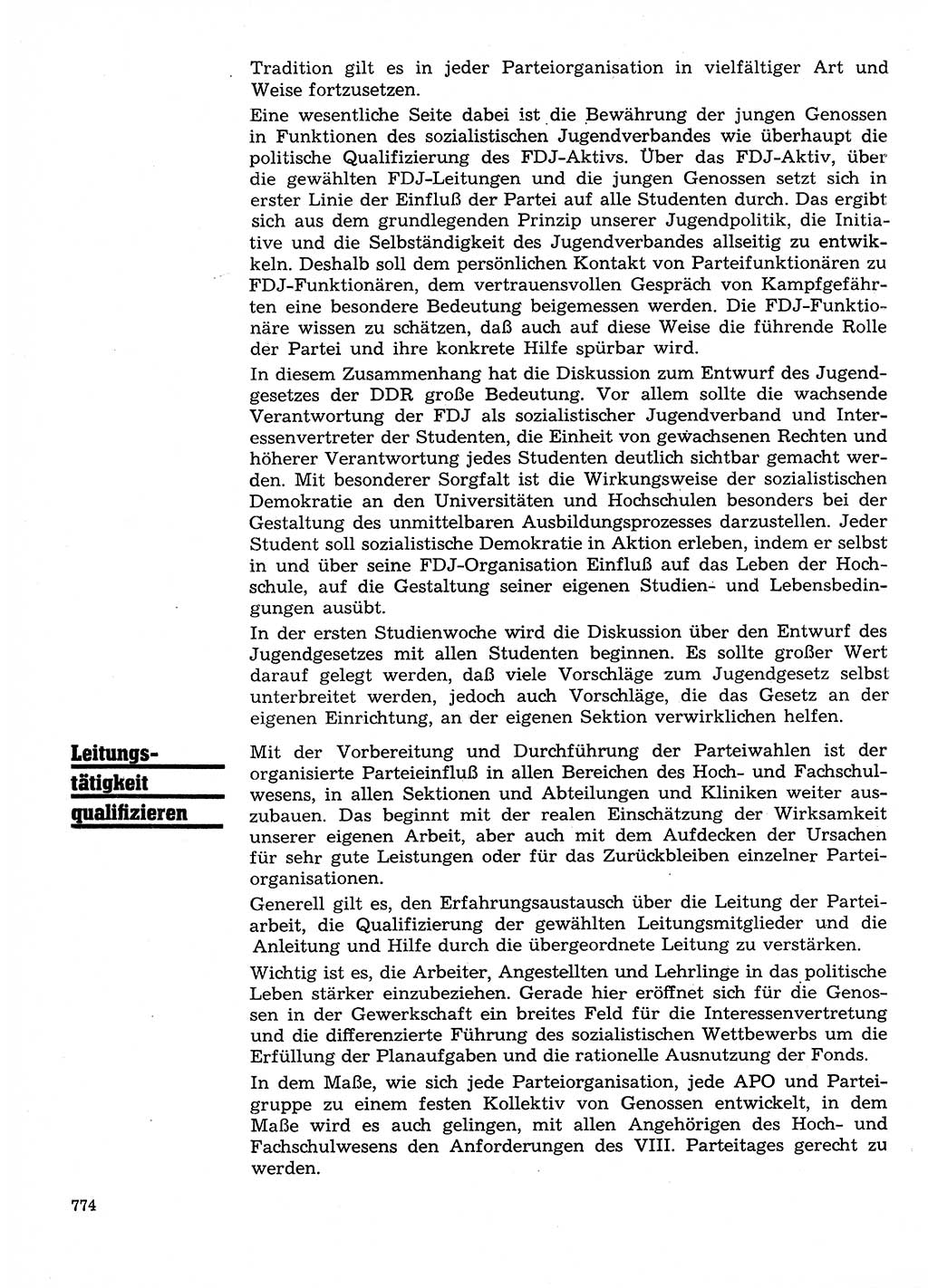 Neuer Weg (NW), Organ des Zentralkomitees (ZK) der SED (Sozialistische Einheitspartei Deutschlands) für Fragen des Parteilebens, 28. Jahrgang [Deutsche Demokratische Republik (DDR)] 1973, Seite 774 (NW ZK SED DDR 1973, S. 774)