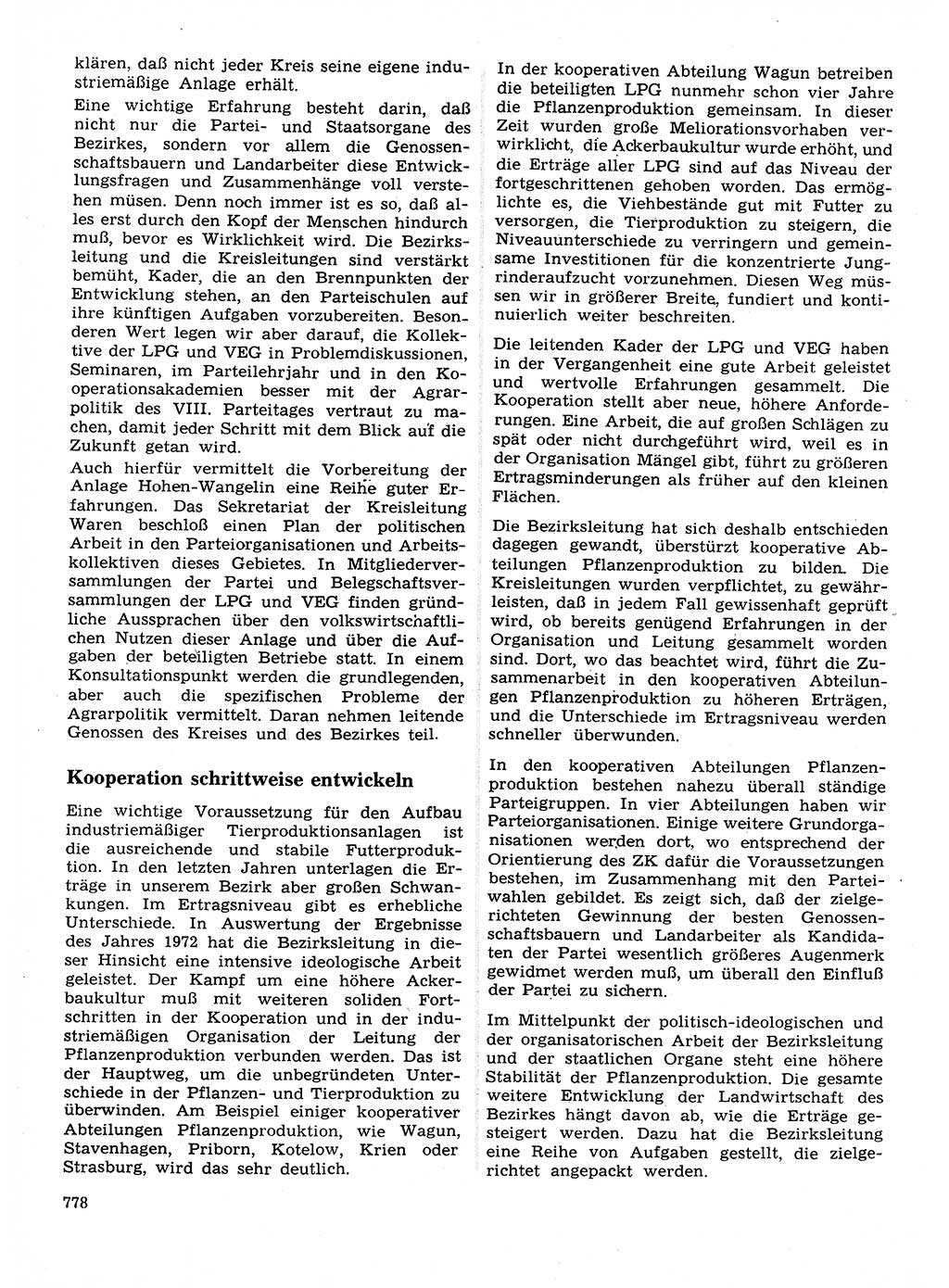 Neuer Weg (NW), Organ des Zentralkomitees (ZK) der SED (Sozialistische Einheitspartei Deutschlands) für Fragen des Parteilebens, 28. Jahrgang [Deutsche Demokratische Republik (DDR)] 1973, Seite 778 (NW ZK SED DDR 1973, S. 778)