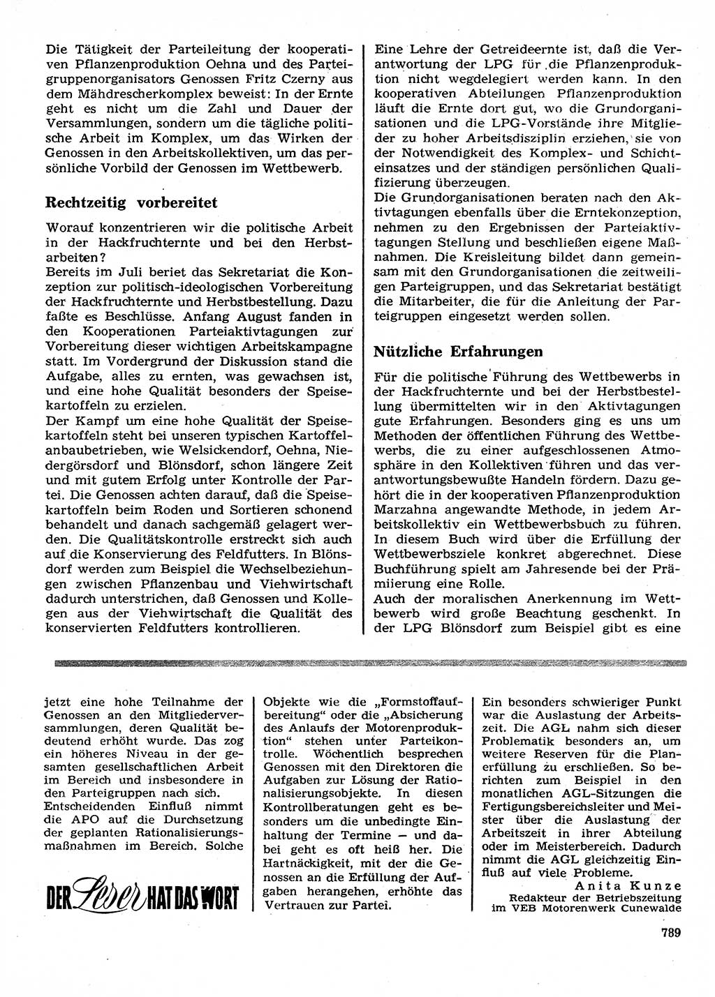 Neuer Weg (NW), Organ des Zentralkomitees (ZK) der SED (Sozialistische Einheitspartei Deutschlands) für Fragen des Parteilebens, 28. Jahrgang [Deutsche Demokratische Republik (DDR)] 1973, Seite 789 (NW ZK SED DDR 1973, S. 789)