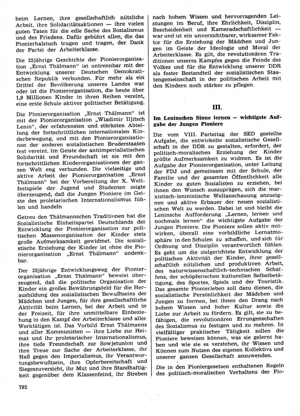 Neuer Weg (NW), Organ des Zentralkomitees (ZK) der SED (Sozialistische Einheitspartei Deutschlands) für Fragen des Parteilebens, 28. Jahrgang [Deutsche Demokratische Republik (DDR)] 1973, Seite 792 (NW ZK SED DDR 1973, S. 792)