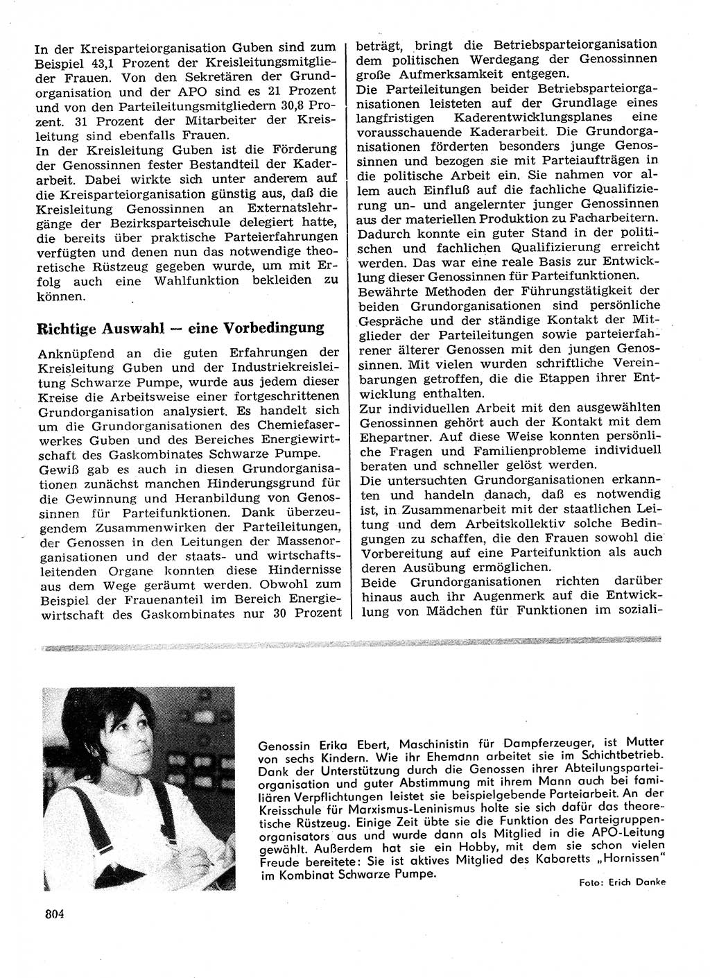 Neuer Weg (NW), Organ des Zentralkomitees (ZK) der SED (Sozialistische Einheitspartei Deutschlands) für Fragen des Parteilebens, 28. Jahrgang [Deutsche Demokratische Republik (DDR)] 1973, Seite 804 (NW ZK SED DDR 1973, S. 804)