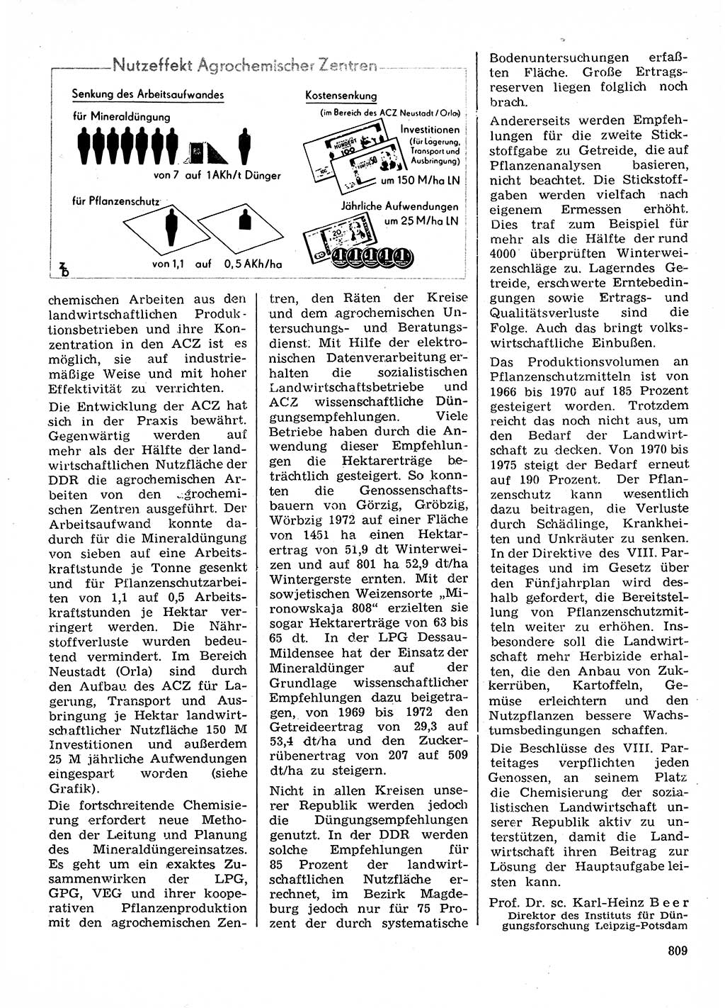 Neuer Weg (NW), Organ des Zentralkomitees (ZK) der SED (Sozialistische Einheitspartei Deutschlands) für Fragen des Parteilebens, 28. Jahrgang [Deutsche Demokratische Republik (DDR)] 1973, Seite 809 (NW ZK SED DDR 1973, S. 809)