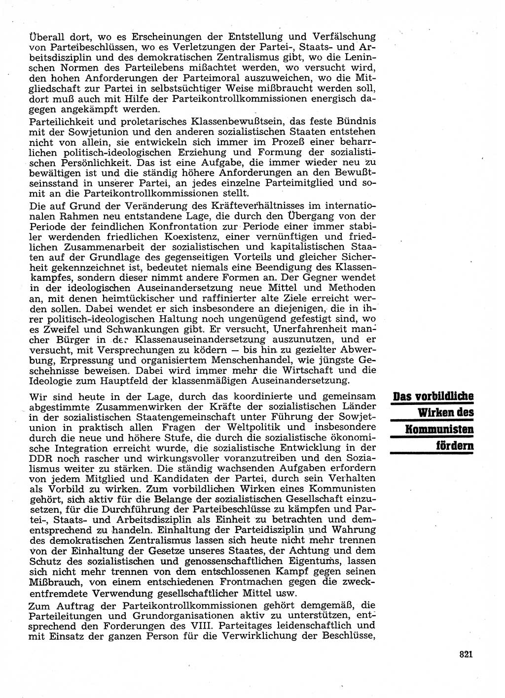 Neuer Weg (NW), Organ des Zentralkomitees (ZK) der SED (Sozialistische Einheitspartei Deutschlands) für Fragen des Parteilebens, 28. Jahrgang [Deutsche Demokratische Republik (DDR)] 1973, Seite 821 (NW ZK SED DDR 1973, S. 821)