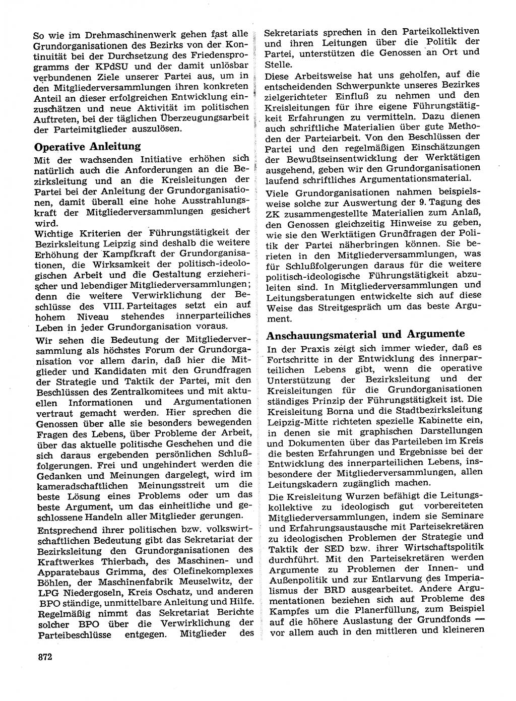 Neuer Weg (NW), Organ des Zentralkomitees (ZK) der SED (Sozialistische Einheitspartei Deutschlands) für Fragen des Parteilebens, 28. Jahrgang [Deutsche Demokratische Republik (DDR)] 1973, Seite 872 (NW ZK SED DDR 1973, S. 872)