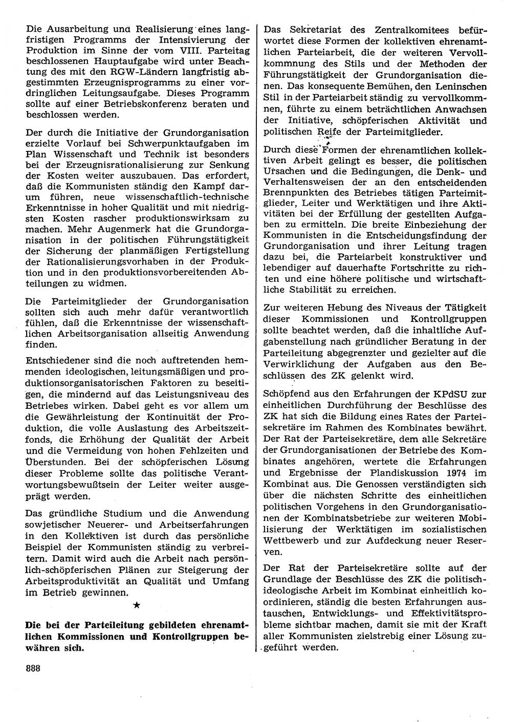 Neuer Weg (NW), Organ des Zentralkomitees (ZK) der SED (Sozialistische Einheitspartei Deutschlands) für Fragen des Parteilebens, 28. Jahrgang [Deutsche Demokratische Republik (DDR)] 1973, Seite 888 (NW ZK SED DDR 1973, S. 888)