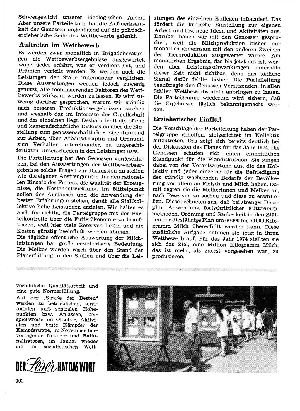 Neuer Weg (NW), Organ des Zentralkomitees (ZK) der SED (Sozialistische Einheitspartei Deutschlands) für Fragen des Parteilebens, 28. Jahrgang [Deutsche Demokratische Republik (DDR)] 1973, Seite 902 (NW ZK SED DDR 1973, S. 902)
