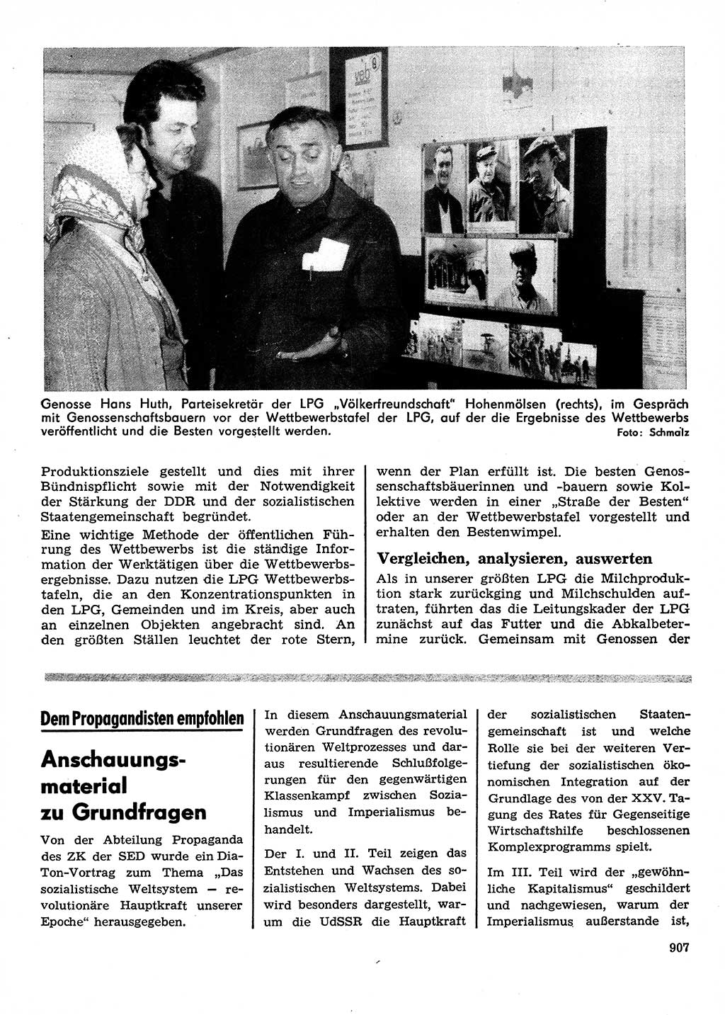Neuer Weg (NW), Organ des Zentralkomitees (ZK) der SED (Sozialistische Einheitspartei Deutschlands) für Fragen des Parteilebens, 28. Jahrgang [Deutsche Demokratische Republik (DDR)] 1973, Seite 907 (NW ZK SED DDR 1973, S. 907)