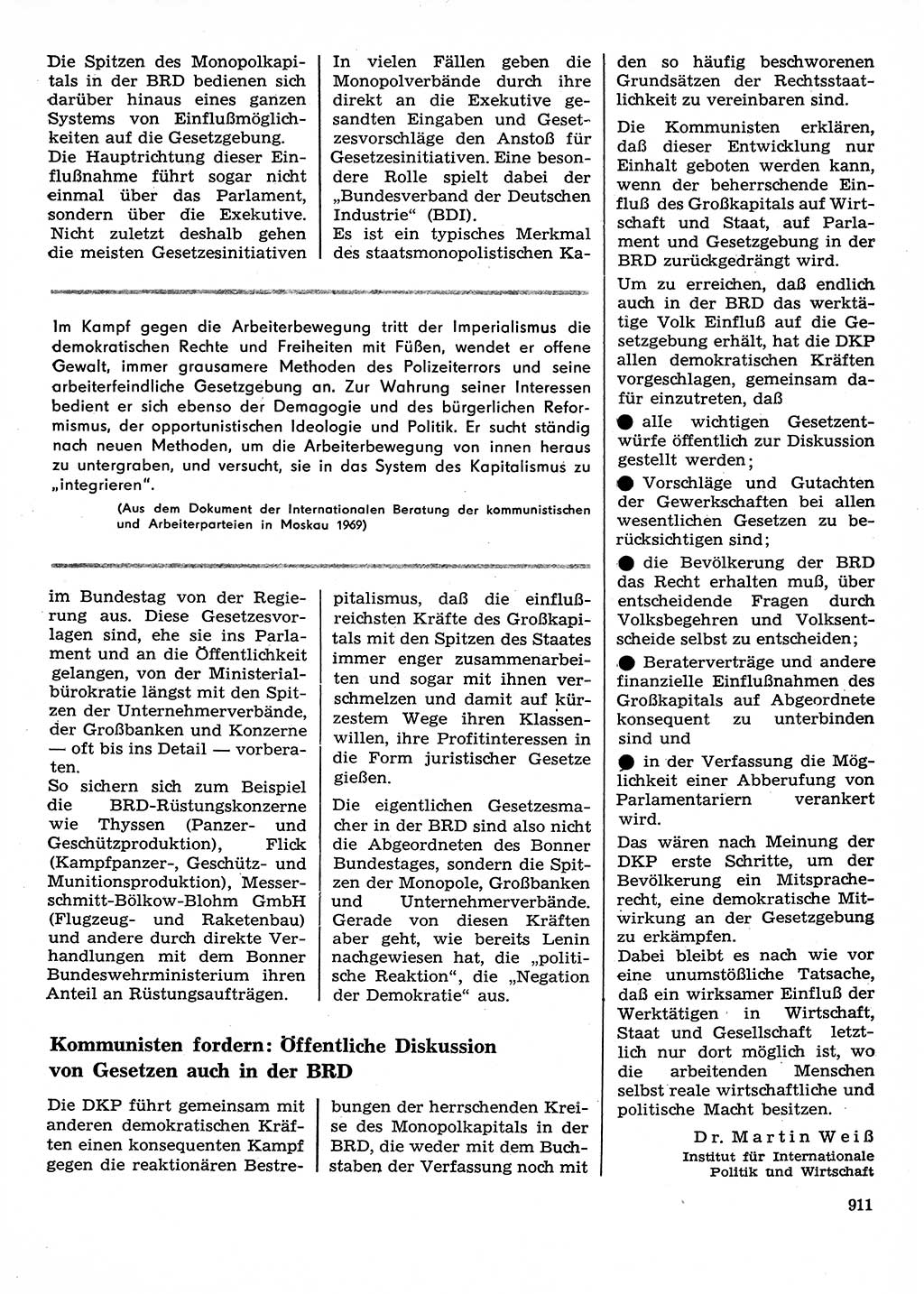 Neuer Weg (NW), Organ des Zentralkomitees (ZK) der SED (Sozialistische Einheitspartei Deutschlands) für Fragen des Parteilebens, 28. Jahrgang [Deutsche Demokratische Republik (DDR)] 1973, Seite 911 (NW ZK SED DDR 1973, S. 911)