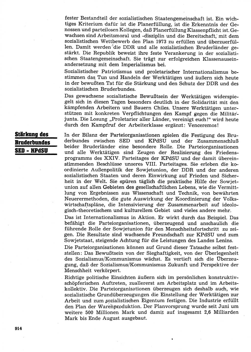 Neuer Weg (NW), Organ des Zentralkomitees (ZK) der SED (Sozialistische Einheitspartei Deutschlands) für Fragen des Parteilebens, 28. Jahrgang [Deutsche Demokratische Republik (DDR)] 1973, Seite 914 (NW ZK SED DDR 1973, S. 914)