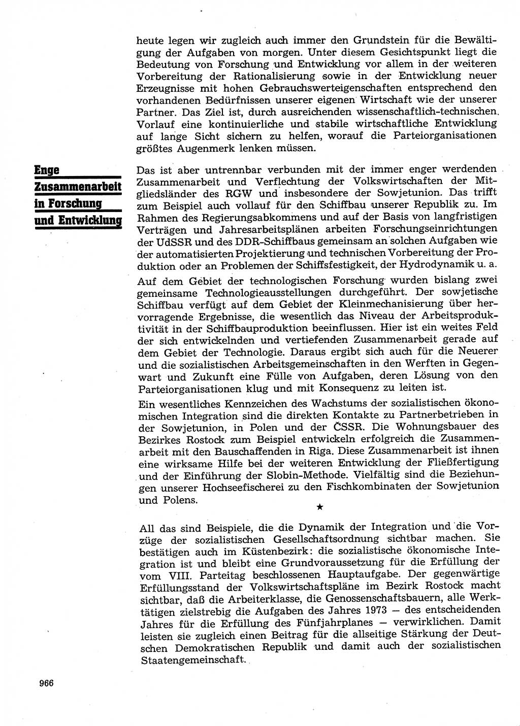 Neuer Weg (NW), Organ des Zentralkomitees (ZK) der SED (Sozialistische Einheitspartei Deutschlands) für Fragen des Parteilebens, 28. Jahrgang [Deutsche Demokratische Republik (DDR)] 1973, Seite 966 (NW ZK SED DDR 1973, S. 966)