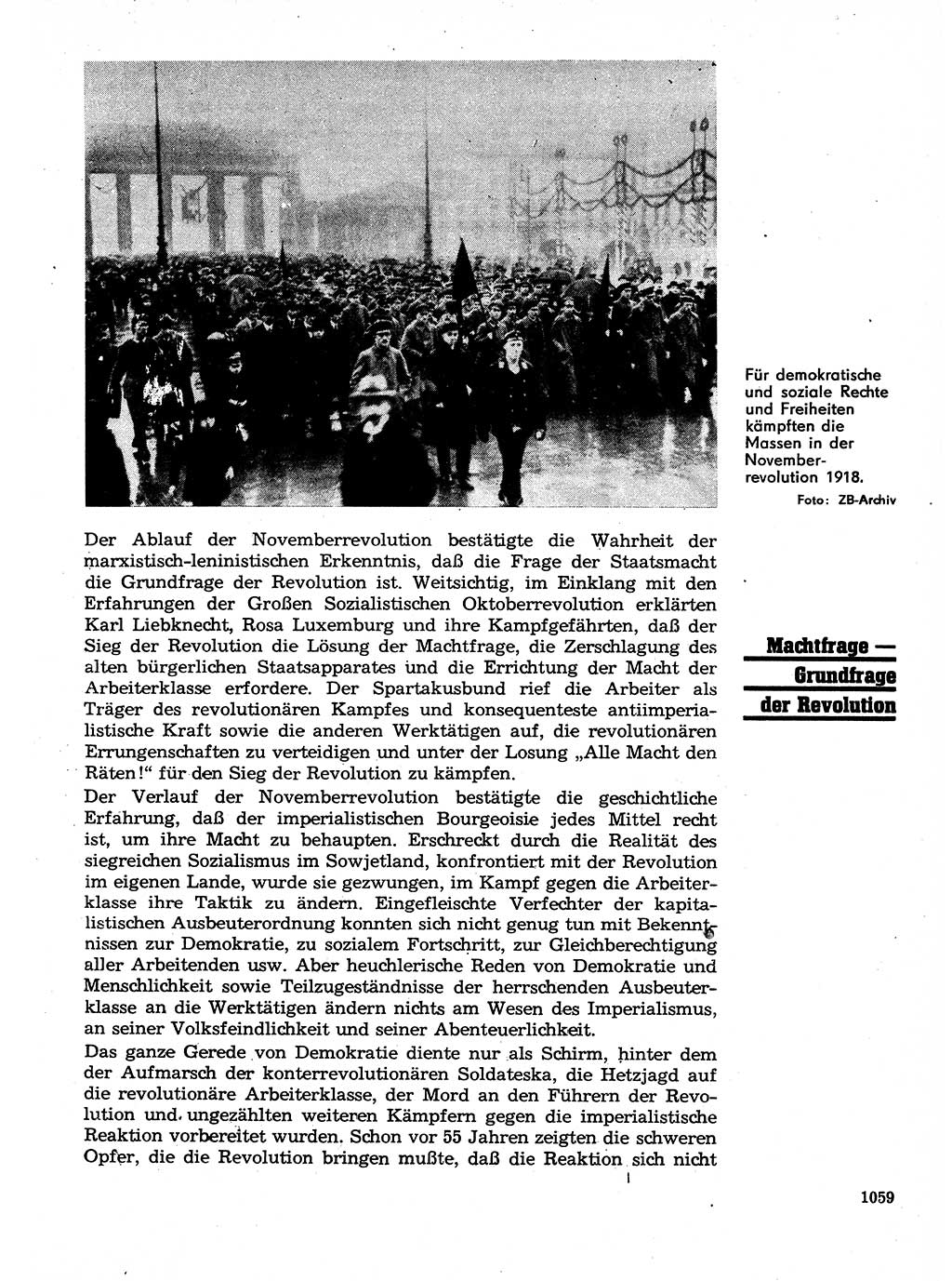 Neuer Weg (NW), Organ des Zentralkomitees (ZK) der SED (Sozialistische Einheitspartei Deutschlands) für Fragen des Parteilebens, 28. Jahrgang [Deutsche Demokratische Republik (DDR)] 1973, Seite 1059 (NW ZK SED DDR 1973, S. 1059)