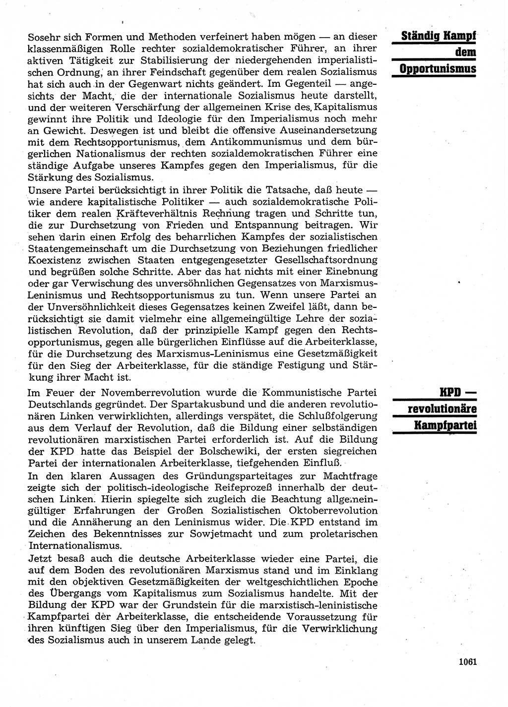 Neuer Weg (NW), Organ des Zentralkomitees (ZK) der SED (Sozialistische Einheitspartei Deutschlands) für Fragen des Parteilebens, 28. Jahrgang [Deutsche Demokratische Republik (DDR)] 1973, Seite 1061 (NW ZK SED DDR 1973, S. 1061)