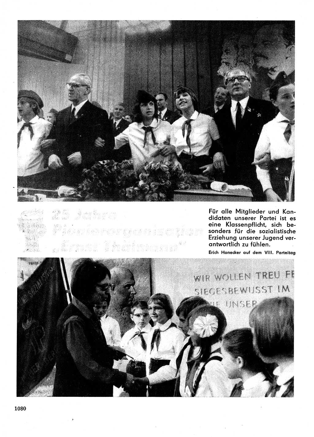 Neuer Weg (NW), Organ des Zentralkomitees (ZK) der SED (Sozialistische Einheitspartei Deutschlands) für Fragen des Parteilebens, 28. Jahrgang [Deutsche Demokratische Republik (DDR)] 1973, Seite 1080 (NW ZK SED DDR 1973, S. 1080)