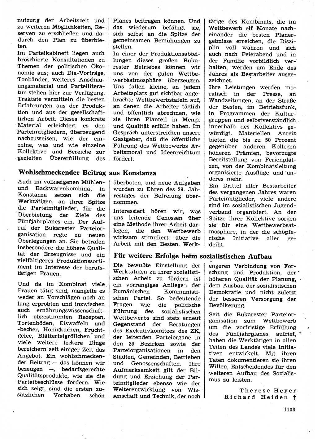 Neuer Weg (NW), Organ des Zentralkomitees (ZK) der SED (Sozialistische Einheitspartei Deutschlands) für Fragen des Parteilebens, 28. Jahrgang [Deutsche Demokratische Republik (DDR)] 1973, Seite 1103 (NW ZK SED DDR 1973, S. 1103)