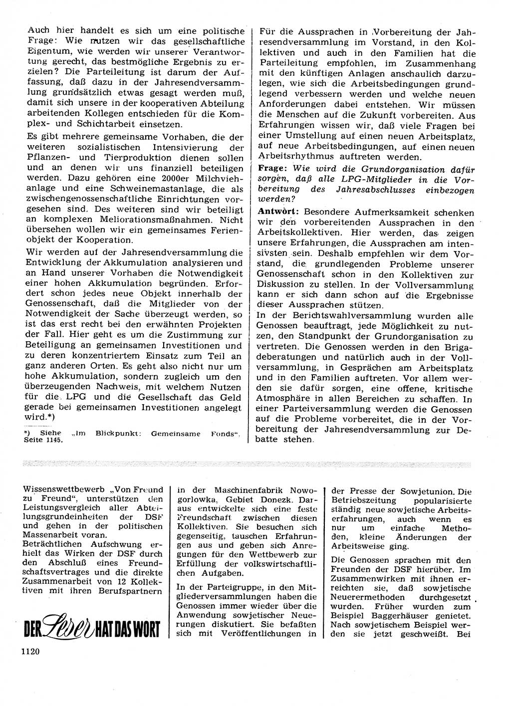 Neuer Weg (NW), Organ des Zentralkomitees (ZK) der SED (Sozialistische Einheitspartei Deutschlands) für Fragen des Parteilebens, 28. Jahrgang [Deutsche Demokratische Republik (DDR)] 1973, Seite 1120 (NW ZK SED DDR 1973, S. 1120)