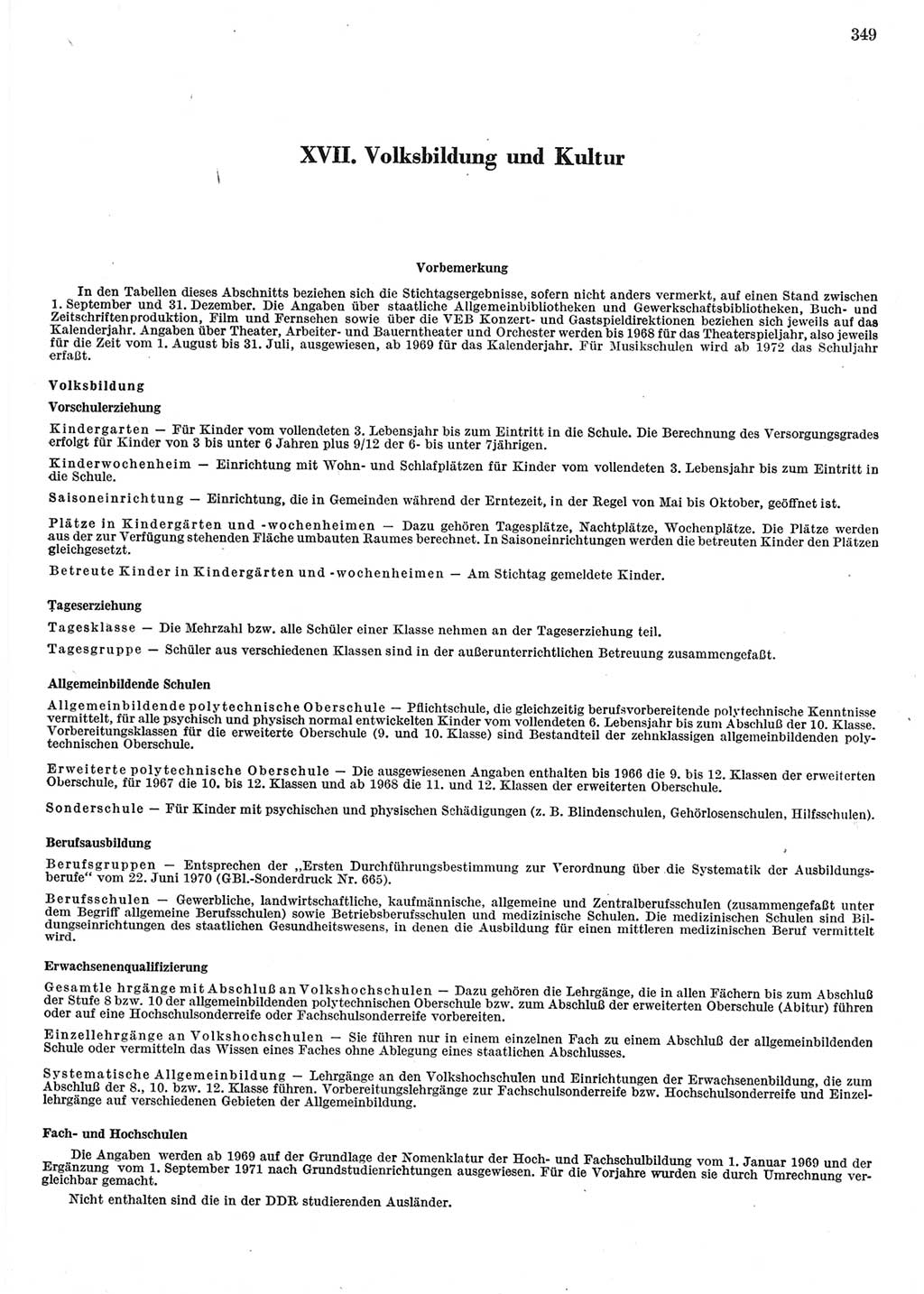 Statistisches Jahrbuch der Deutschen Demokratischen Republik (DDR) 1973, Seite 349 (Stat. Jb. DDR 1973, S. 349)