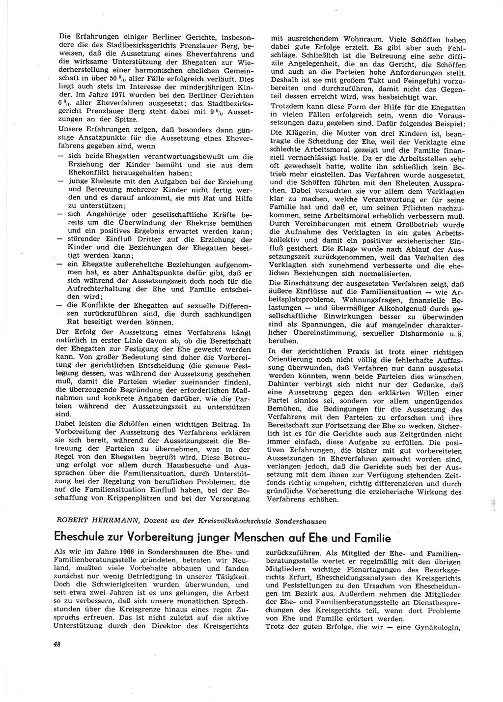 Neue Justiz (NJ), Zeitschrift für Recht und Rechtswissenschaft [Deutsche Demokratische Republik (DDR)], 27. Jahrgang 1973, Seite 48 (NJ DDR 1973, S. 48)