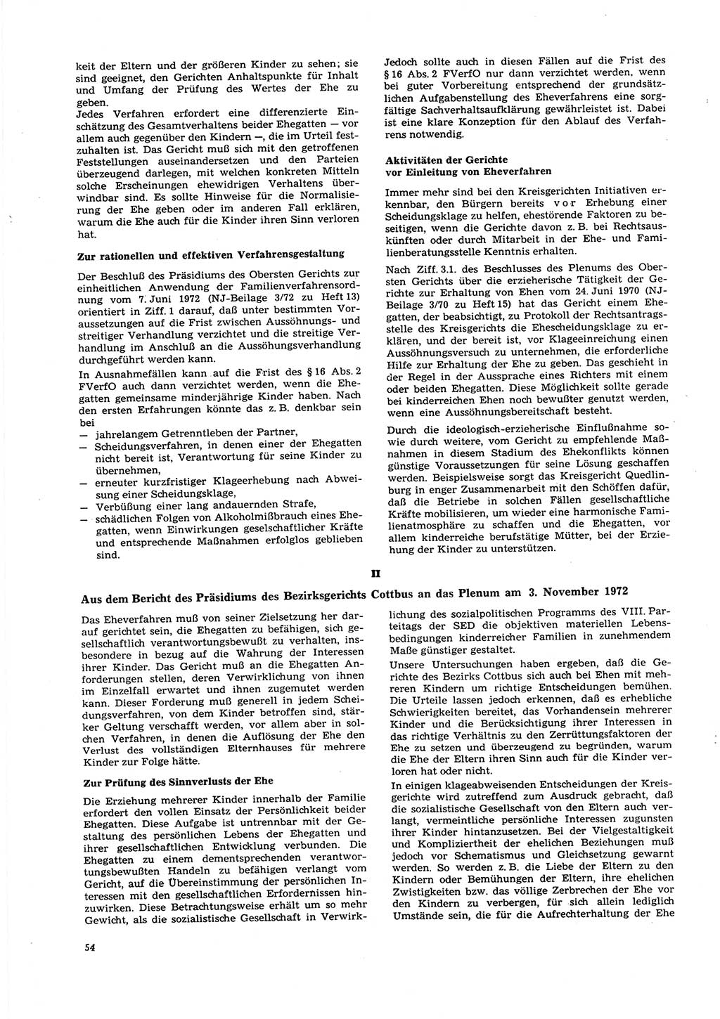 Neue Justiz (NJ), Zeitschrift für Recht und Rechtswissenschaft [Deutsche Demokratische Republik (DDR)], 27. Jahrgang 1973, Seite 54 (NJ DDR 1973, S. 54)