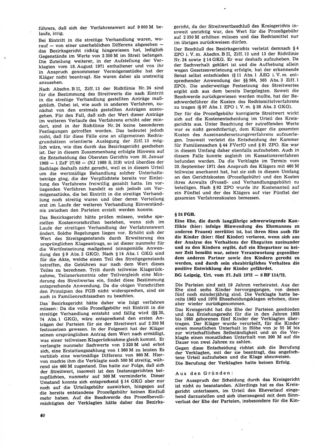 Neue Justiz (NJ), Zeitschrift für Recht und Rechtswissenschaft [Deutsche Demokratische Republik (DDR)], 27. Jahrgang 1973, Seite 60 (NJ DDR 1973, S. 60)