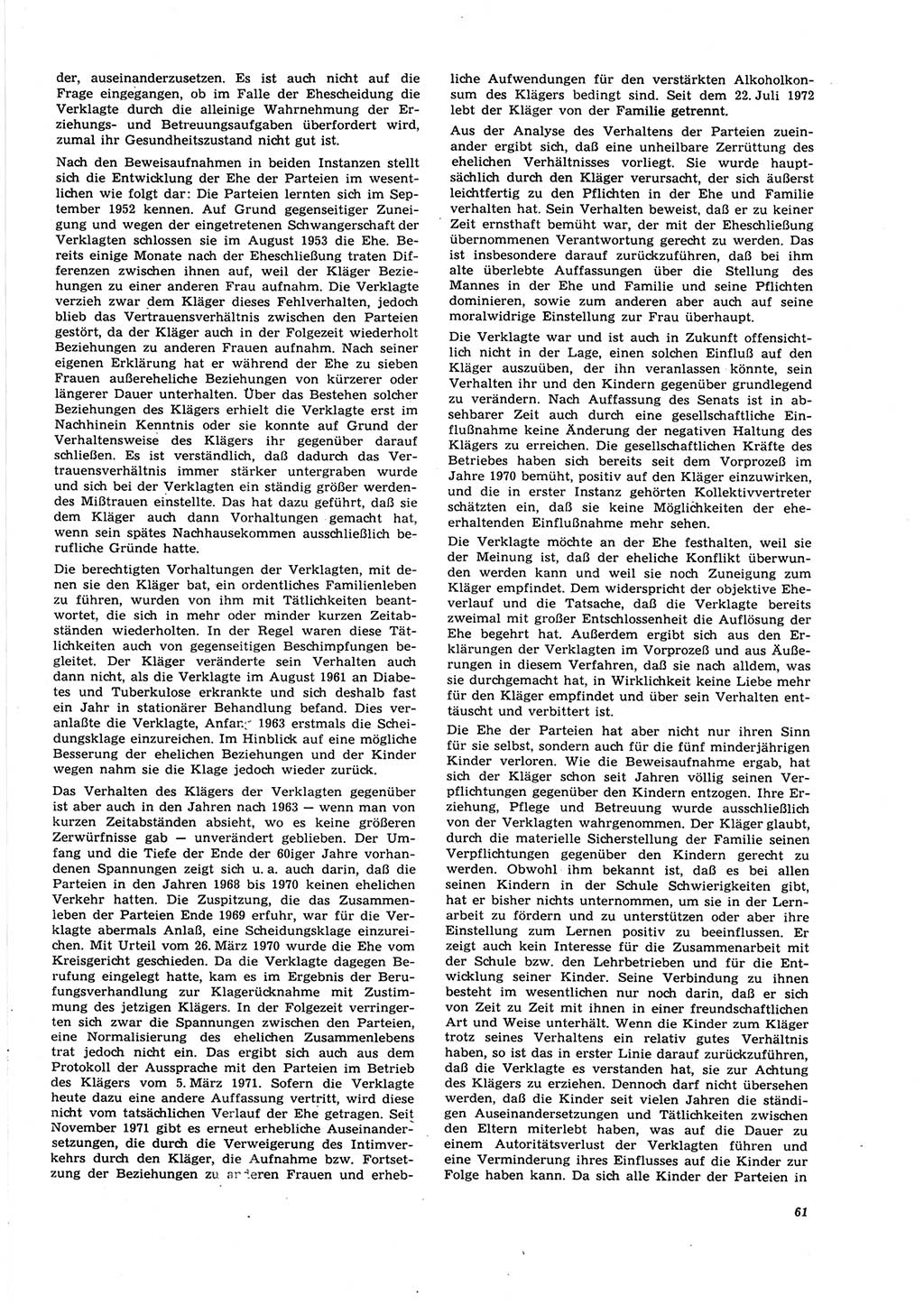 Neue Justiz (NJ), Zeitschrift für Recht und Rechtswissenschaft [Deutsche Demokratische Republik (DDR)], 27. Jahrgang 1973, Seite 61 (NJ DDR 1973, S. 61)