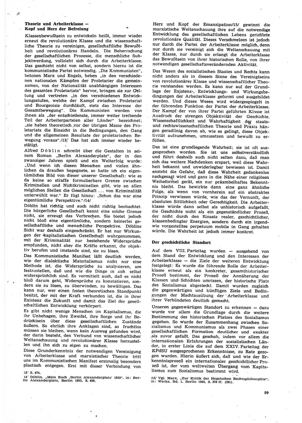 Neue Justiz (NJ), Zeitschrift für Recht und Rechtswissenschaft [Deutsche Demokratische Republik (DDR)], 27. Jahrgang 1973, Seite 99 (NJ DDR 1973, S. 99)