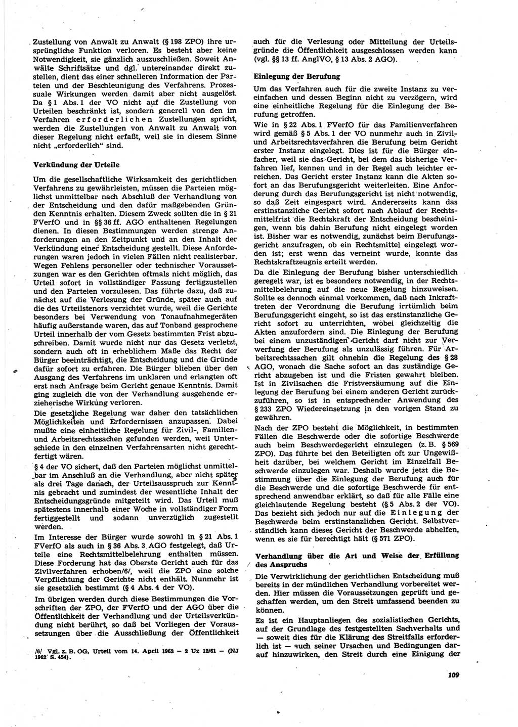 Neue Justiz (NJ), Zeitschrift für Recht und Rechtswissenschaft [Deutsche Demokratische Republik (DDR)], 27. Jahrgang 1973, Seite 109 (NJ DDR 1973, S. 109)