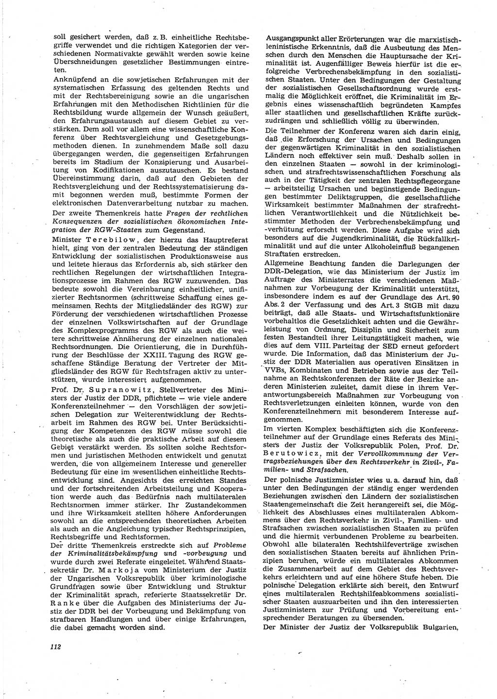 Neue Justiz (NJ), Zeitschrift für Recht und Rechtswissenschaft [Deutsche Demokratische Republik (DDR)], 27. Jahrgang 1973, Seite 112 (NJ DDR 1973, S. 112)