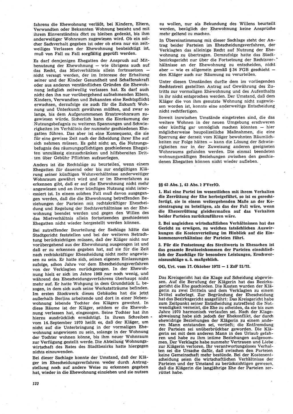 Neue Justiz (NJ), Zeitschrift für Recht und Rechtswissenschaft [Deutsche Demokratische Republik (DDR)], 27. Jahrgang 1973, Seite 122 (NJ DDR 1973, S. 122)