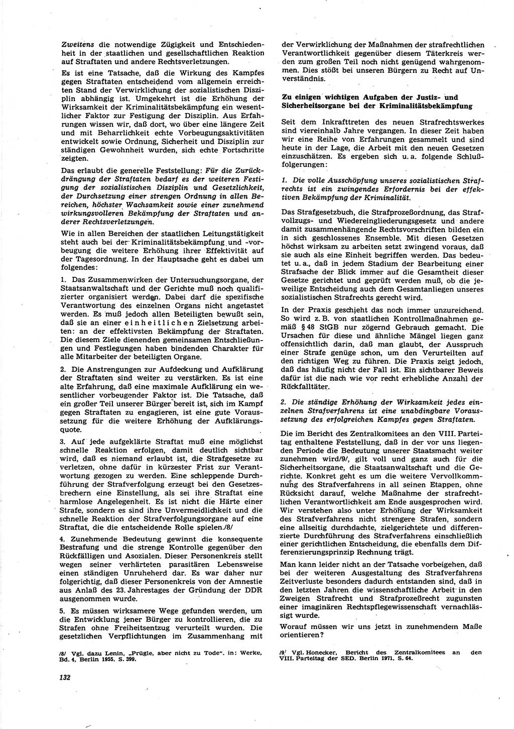 Neue Justiz (NJ), Zeitschrift für Recht und Rechtswissenschaft [Deutsche Demokratische Republik (DDR)], 27. Jahrgang 1973, Seite 132 (NJ DDR 1973, S. 132)
