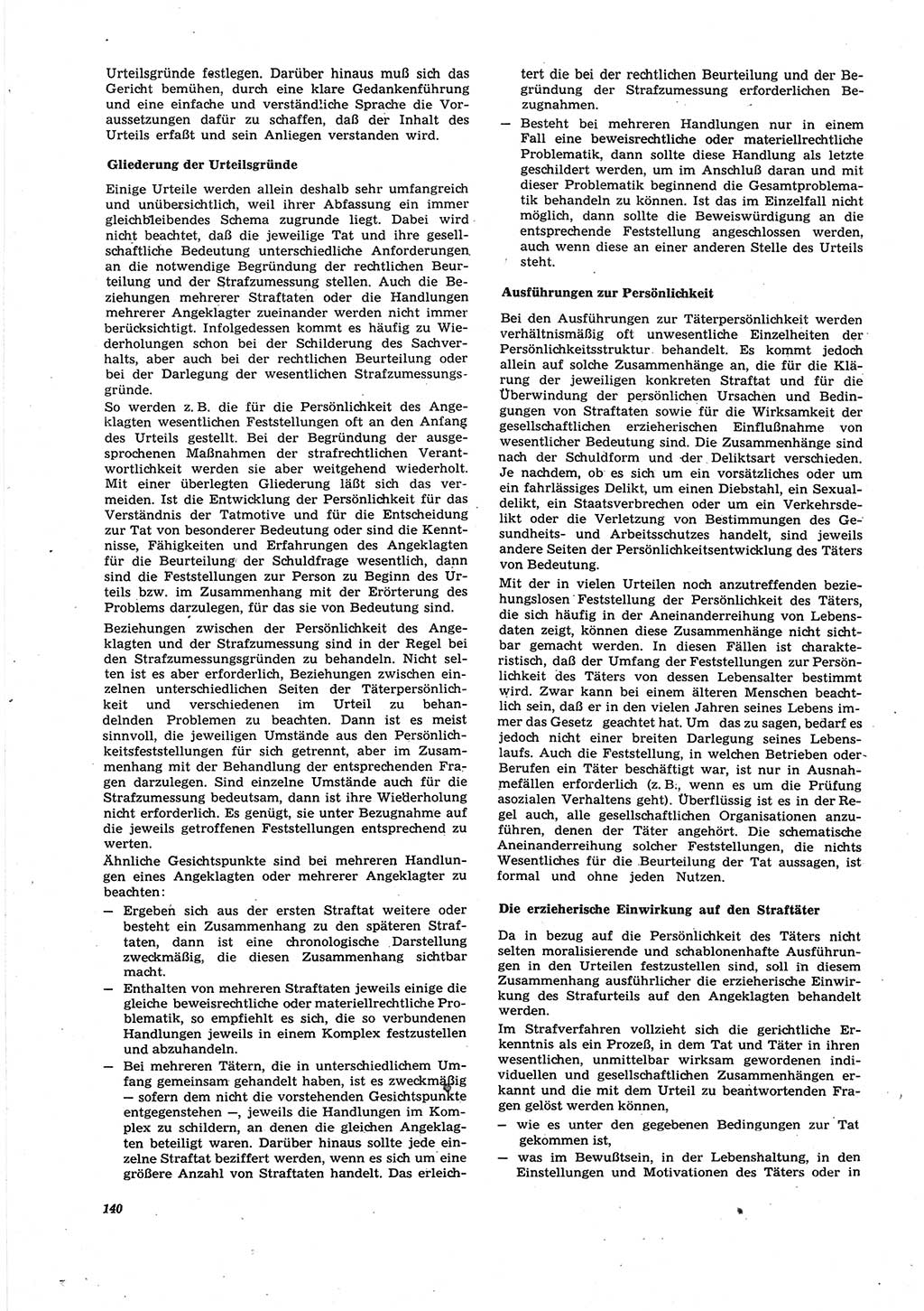 Neue Justiz (NJ), Zeitschrift für Recht und Rechtswissenschaft [Deutsche Demokratische Republik (DDR)], 27. Jahrgang 1973, Seite 140 (NJ DDR 1973, S. 140)