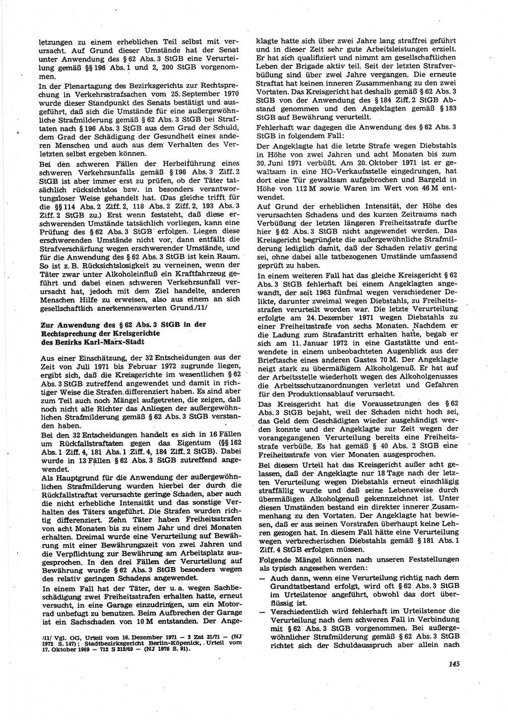 Neue Justiz (NJ), Zeitschrift für Recht und Rechtswissenschaft [Deutsche Demokratische Republik (DDR)], 27. Jahrgang 1973, Seite 145 (NJ DDR 1973, S. 145)