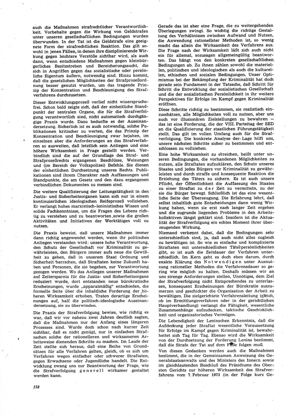 Neue Justiz (NJ), Zeitschrift für Recht und Rechtswissenschaft [Deutsche Demokratische Republik (DDR)], 27. Jahrgang 1973, Seite 158 (NJ DDR 1973, S. 158)