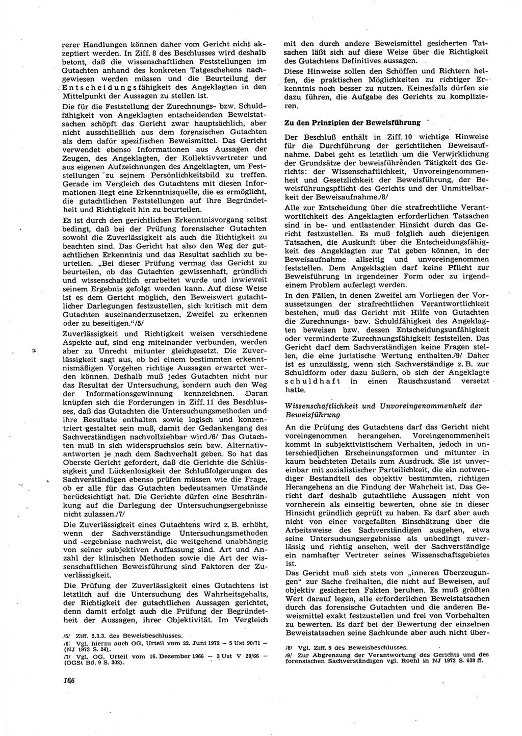 Neue Justiz (NJ), Zeitschrift für Recht und Rechtswissenschaft [Deutsche Demokratische Republik (DDR)], 27. Jahrgang 1973, Seite 166 (NJ DDR 1973, S. 166)