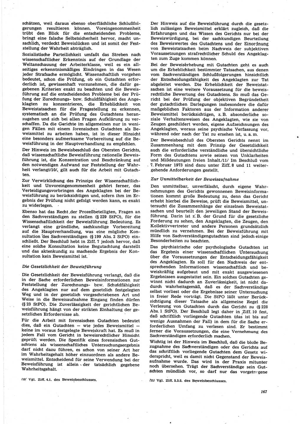 Neue Justiz (NJ), Zeitschrift für Recht und Rechtswissenschaft [Deutsche Demokratische Republik (DDR)], 27. Jahrgang 1973, Seite 167 (NJ DDR 1973, S. 167)